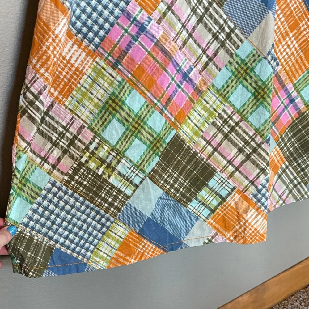 Danny Madras BDG Vibrant Patchwork Halter Dress Vintage Inspired 100% Cotton - Picture 5 of 14